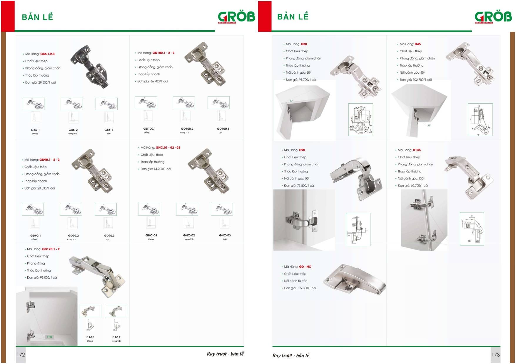 Thiết bị nhà bếp GROB Catalogue và Bảng giá mới nhất /Page 86